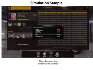 Simulation Sample
American Truck Simulator
Player Economy Log
Understand Cash Flow
 