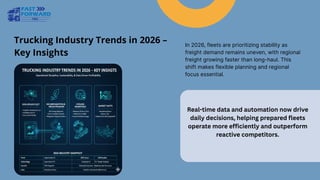 Trucking industry trends shaping fleets! | PDF