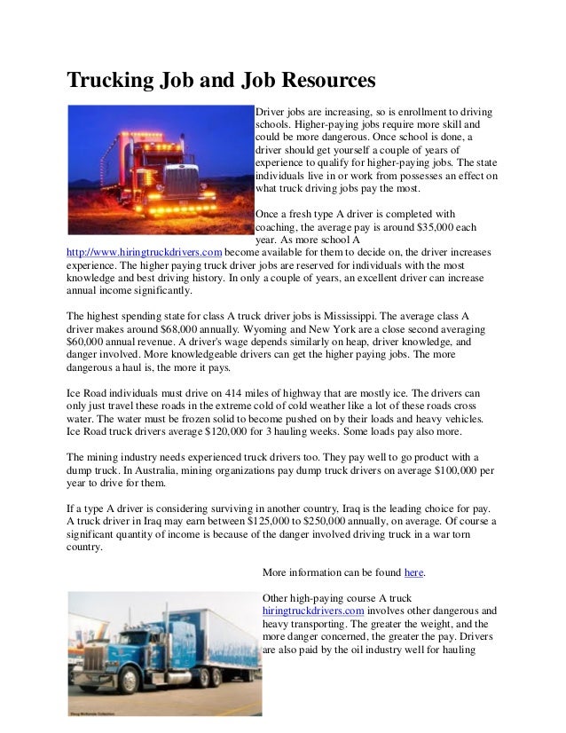 Driving Jobs Nyc >> Trucking Job And Job Resources Driving Jobs Nyc >> Trucking Job And Job Resources