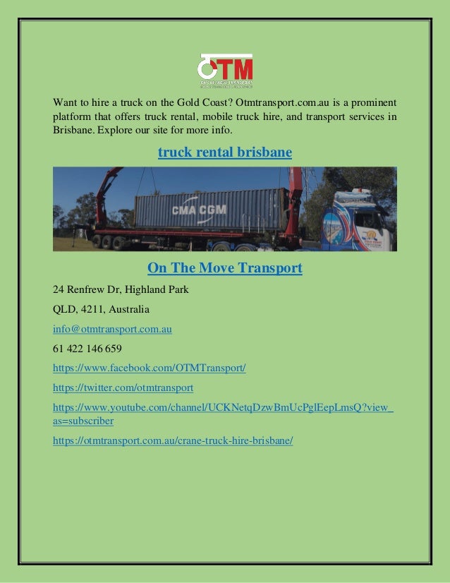 Truck Rental Brisbane