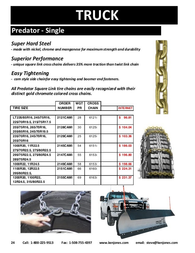 2017 Truck Tire Chain Catalog