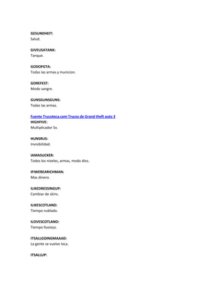 Truco gta3