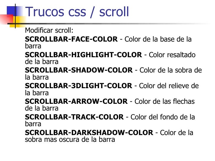 Color de la Scrollbar con CSS