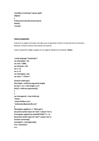 Trucos html para paginas web