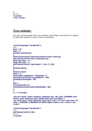 Trucos html para paginas web