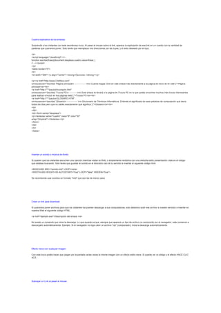 Trucos html para paginas web