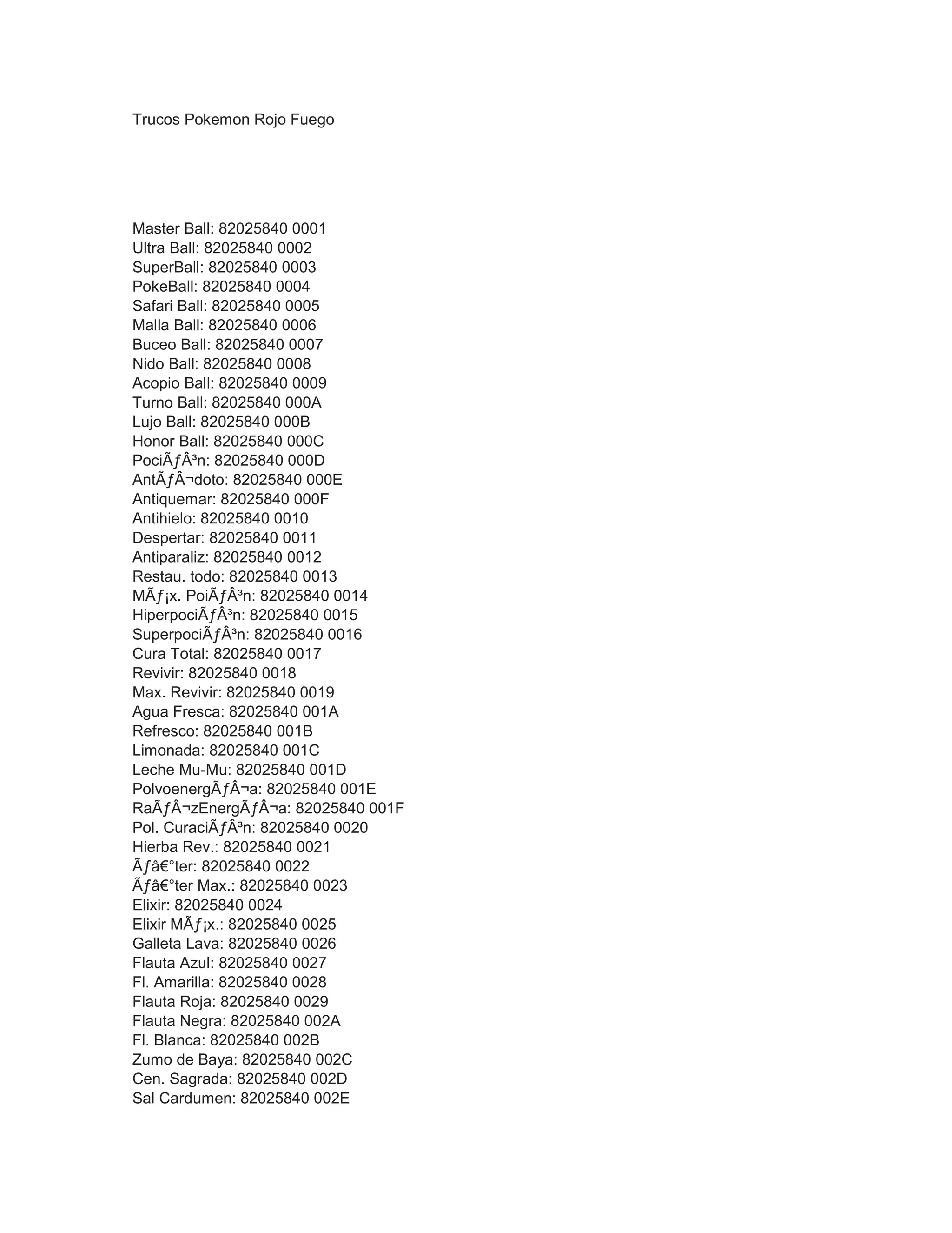 Trucos pokemon rojo fuego PDF