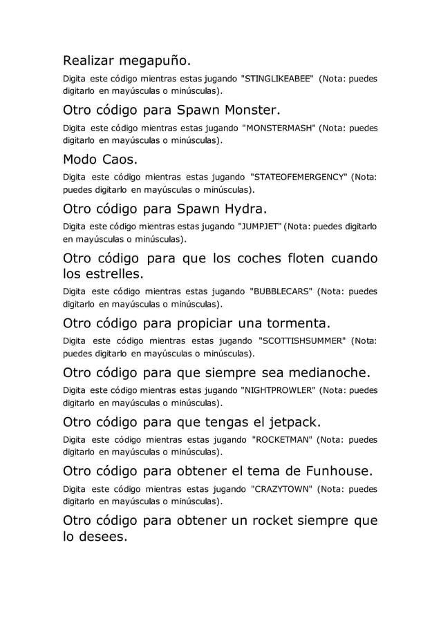 TRUCOS GTA SAN ANDREAS