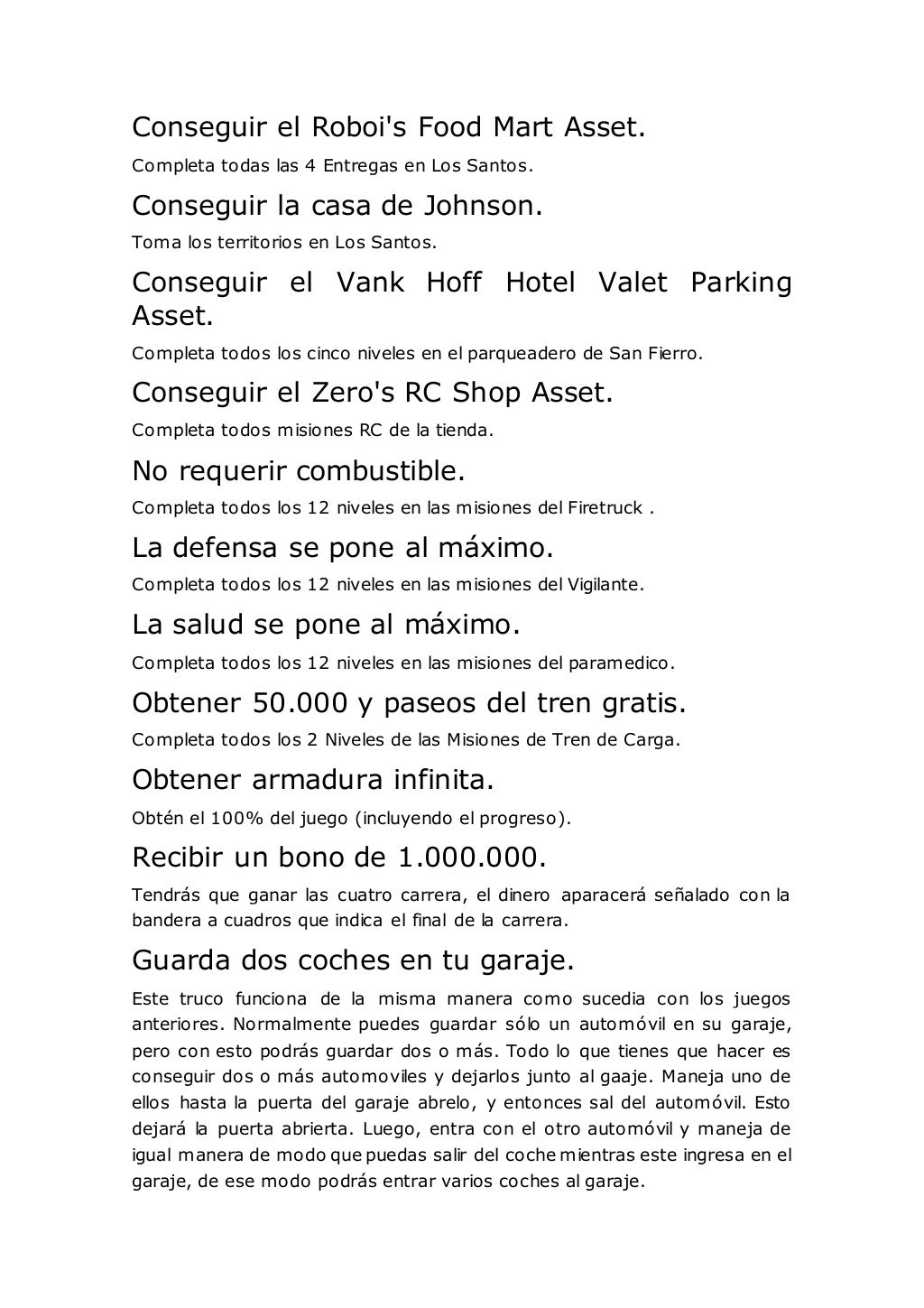 TRUCOS GTA SAN ANDREAS