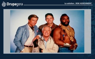 La	
  solu4on	
  :	
  RISK	
  ASSESSMENT	
  
Visuel	
  agence	
  tous	
  risques	
  
 