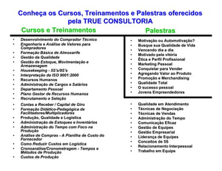 Cursos e Treinamentos