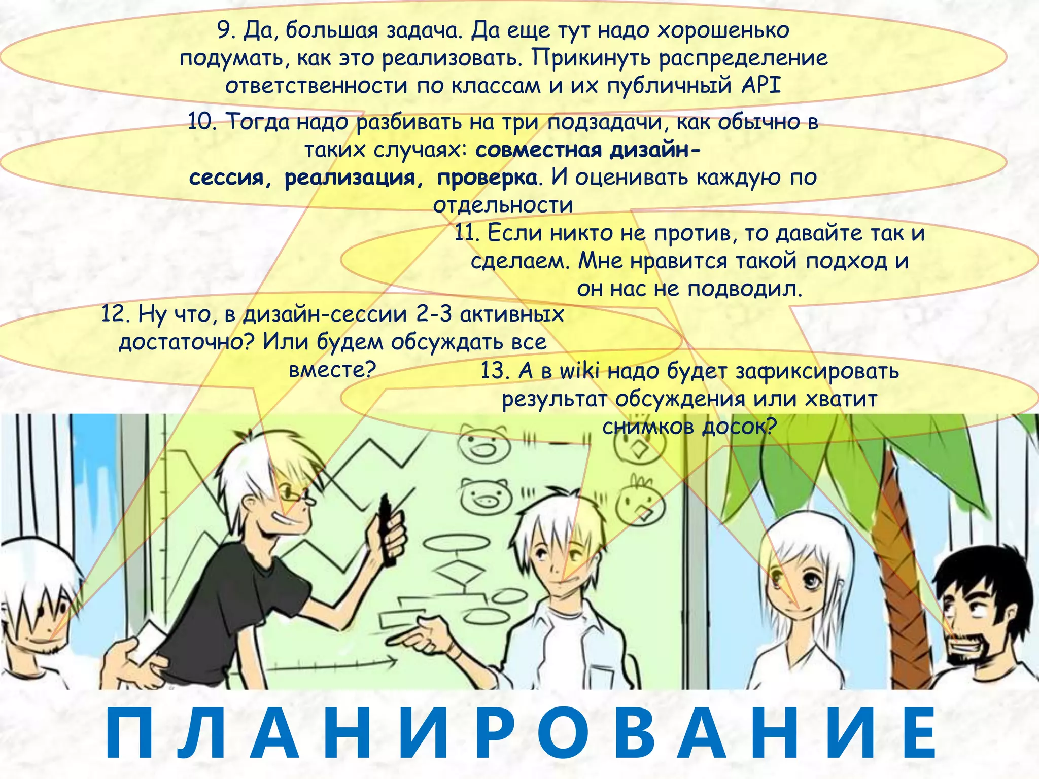 9. Опять мне отдали не тот билд и я тестировал не пойми что! А потом периодически задерживали сборку и я простаивал10. На эту тему я уже общалась с начальством. Нам обещали открыть вакансию Build-инженера11. Ну,а что у нас хорошего?12. Кроме моей новой прически 13. Я сделал красивую документацию! Правда,она местами уже немного устарела…11. Да эту сборку можно полностью автоматизировать за полдня. Интересно, они про Maven хоть знают?РЕ Т Р О С П Е К Т И В А