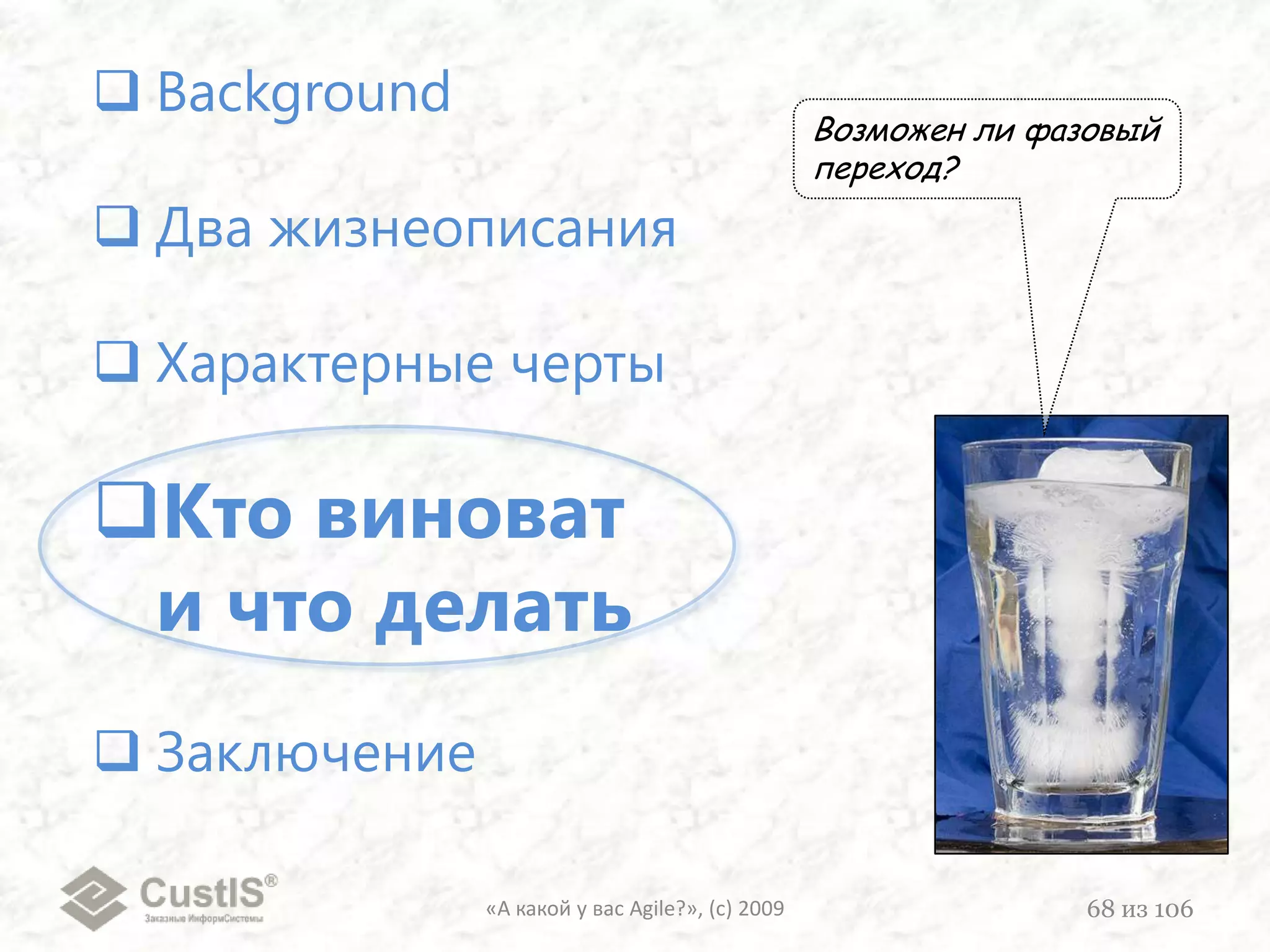 3. Топология взаимодействийКаждыйс каждымСнежинкаИерархия внутри проектной группы«А какой у вас Agile?», (с) 200953из 106