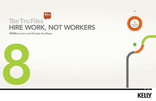 3 
e Tru Files 
HIRE WORK, NOT WORKERS 
8 
5.0 
TRU HEAT 
INDEX 
@BillBoorman and Dinette Koolhaas 
 