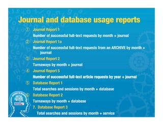 COUNTER Usage Statistics | PDF
