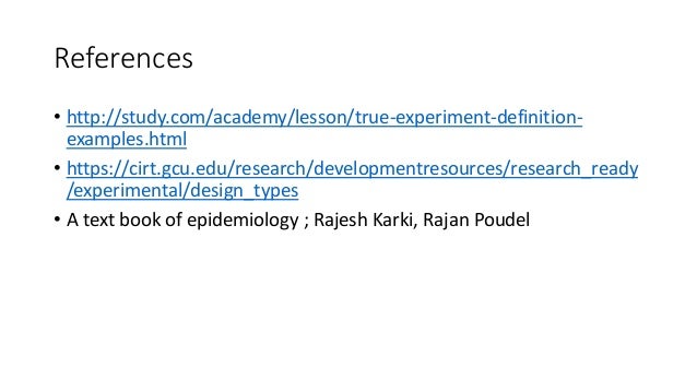 True Experimental Study Design