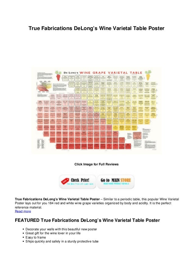 True fabrications de_longs_wine_varietal_table_poster