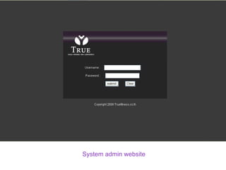 System admin website 