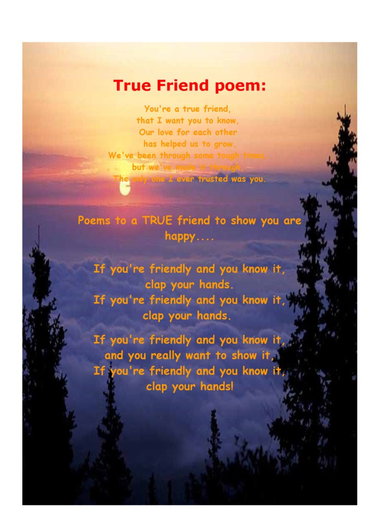 True Friend Poem true friend poem 1 728