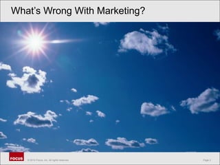 What’s Wrong With Marketing?<br />