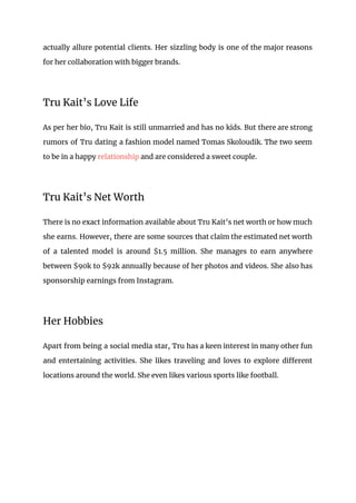Tru Kait :An Instagram Model | PDF