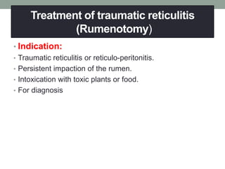Traumatic Reticuloperitonitis Rads trumatic in veterinary in the fourh years | PPTX