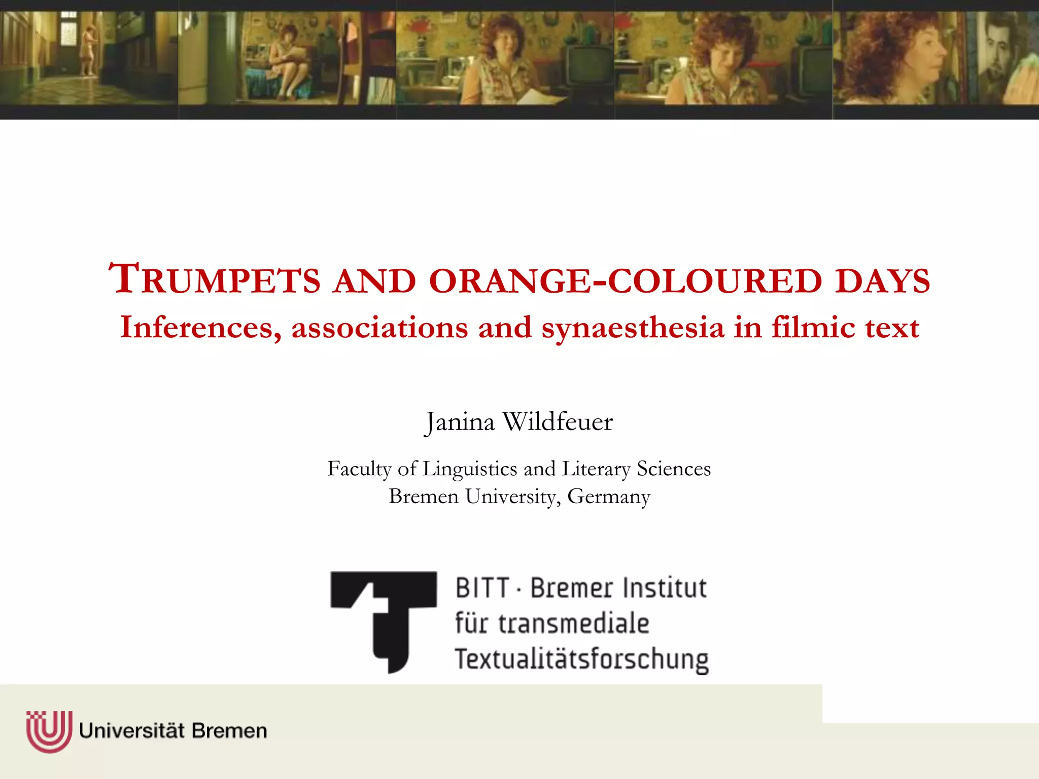 Trumpets and orange-coloured days — Inferences, associations and ...