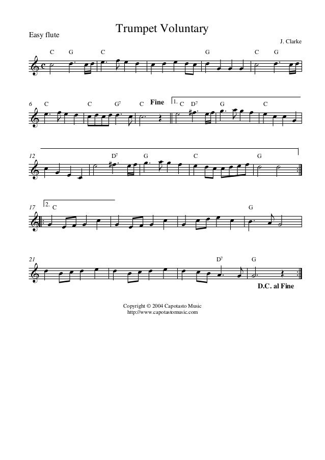 Trumpet voluntary flute