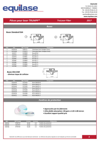 Consommables pour laser Trumpf | PDF