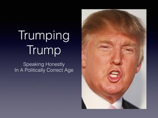 Trumping
Trump
Speaking Honestly
In A Politically Correct Age
 
