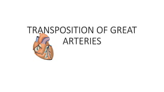 TRANSPOSITION OF GREAT
ARTERIES
 