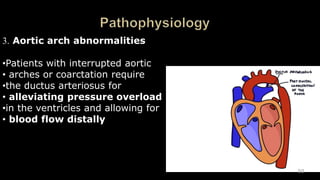 3. Aortic arch abnormalities
•Patients with interrupted aortic
• arches or coarctation require
•the ductus arteriosus for
• alleviating pressure overload
•in the ventricles and allowing for
• blood flow distally
50
 