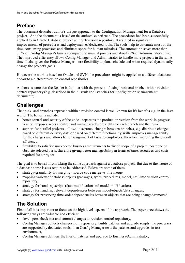 software configuration management resumes
