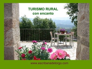 TURISMO RURAL
  con encanto




 www.escribanadetorgo.com
 