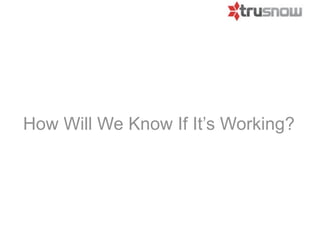 How Will We Know If It’s Working?
 
