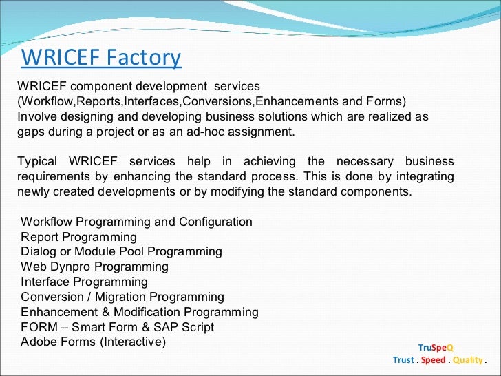 Truspeq Wricef Factory Truspeq