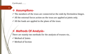 6
Continued…….
 Assumptions-



 Methods Of Analysis-


 