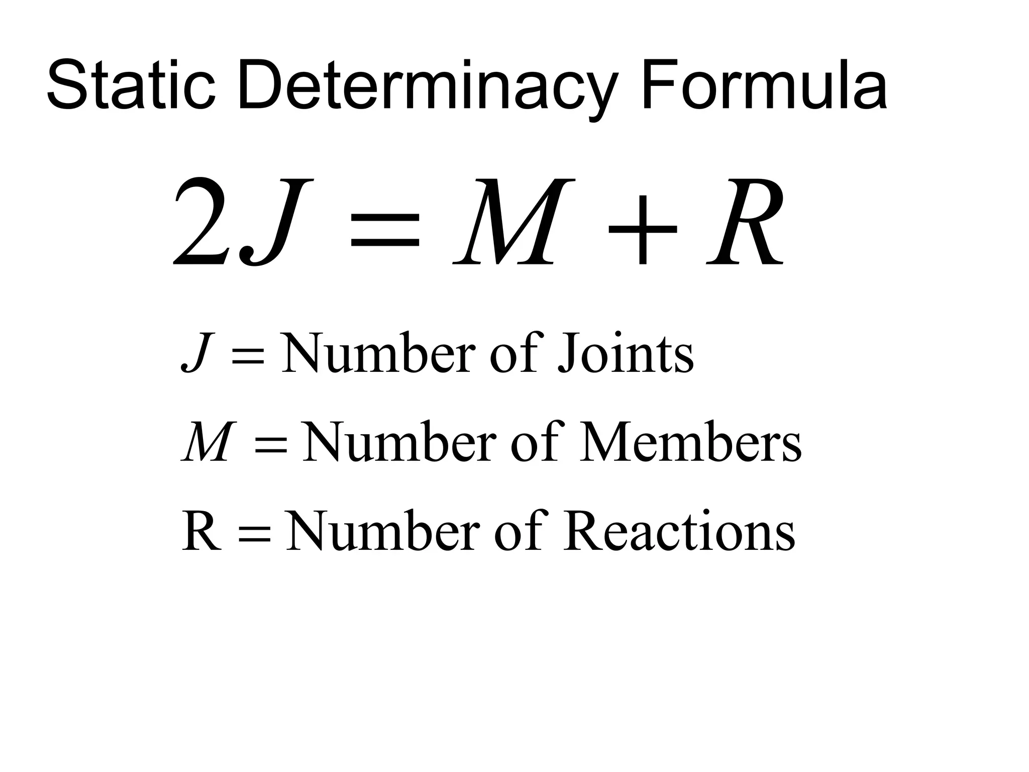 Static Determinacy Formula 
