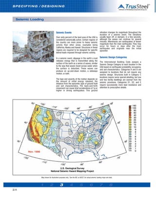 1 2 3 4 5 6 7 8
3.11
S P E C I F Y I N G / D E S I G N I N G
Seismic Loading
Seismic Events
Over sixty percent of the land...