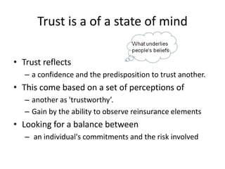 Design challenge
• Create a set of
– Trust enabling sharing task scenarios to persuade
TLU students to
• share time, materials and skills among themselves.
– Context the TLU student community
• The exchange students
• Students that use the dormitory.
 