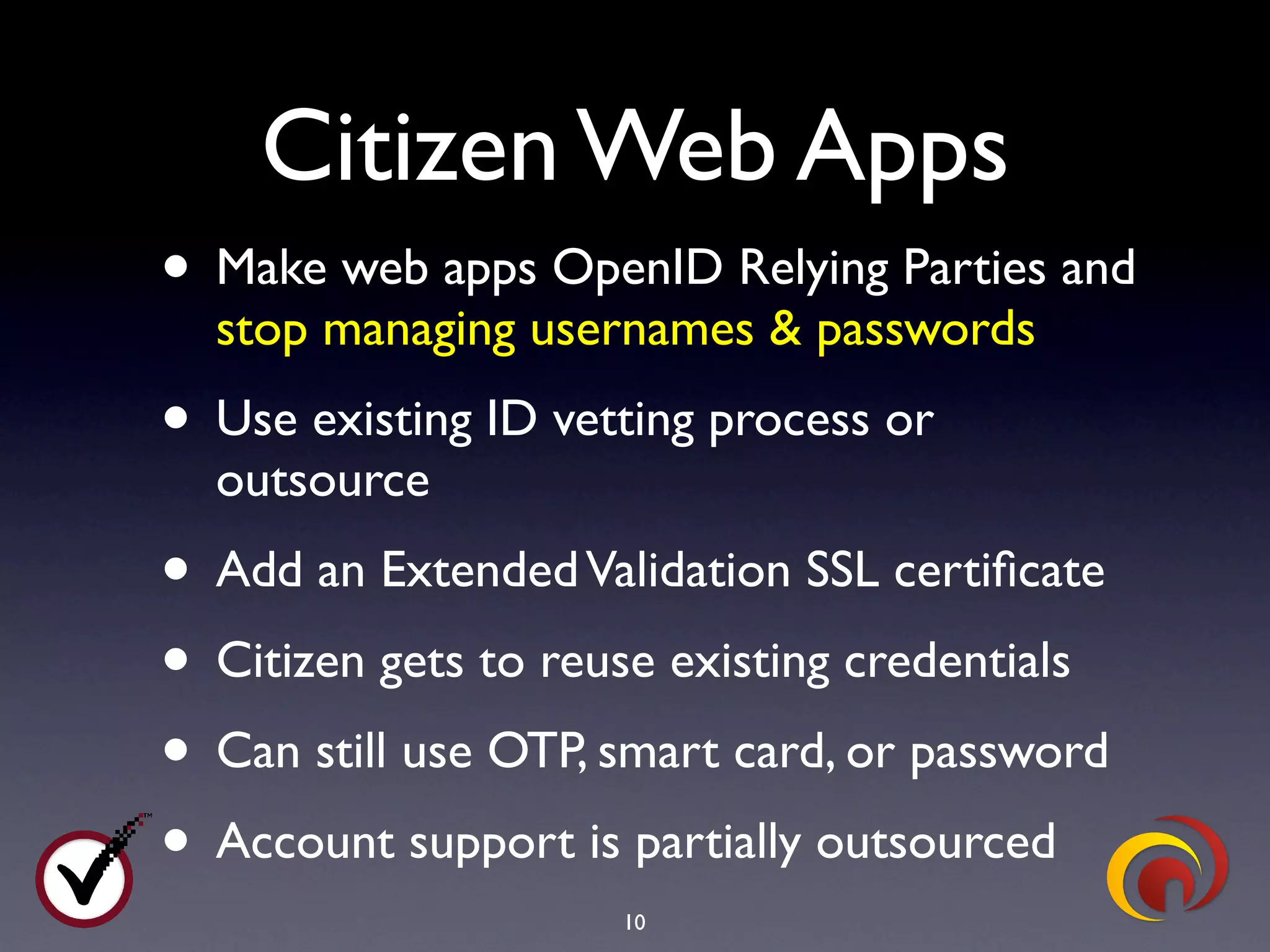 TrustBearer - Virginia Security Summit - Web Authentication Strategies - April 2009