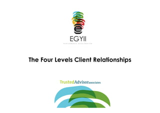 The Four Levels Client Relationships
 