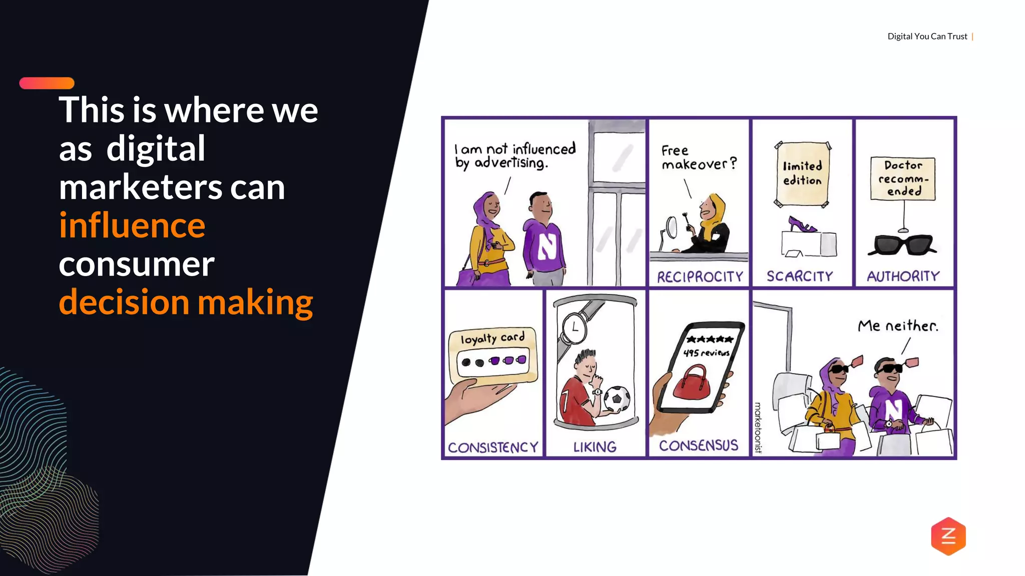 DIGITAL MARKETING & ANALYTICS |
Digital You Can Trust |
This is where we
as digital
marketers can
influence
consumer
decision making
 