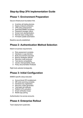 2fa Implementation Comprehensive Guide to Two-Factor Authentication for BitMEX Business ...