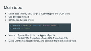 Trusted Types and the end of DOM XSS | PDF