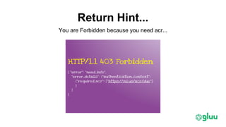 Return Hint...
You are Forbidden because you need acr...
 