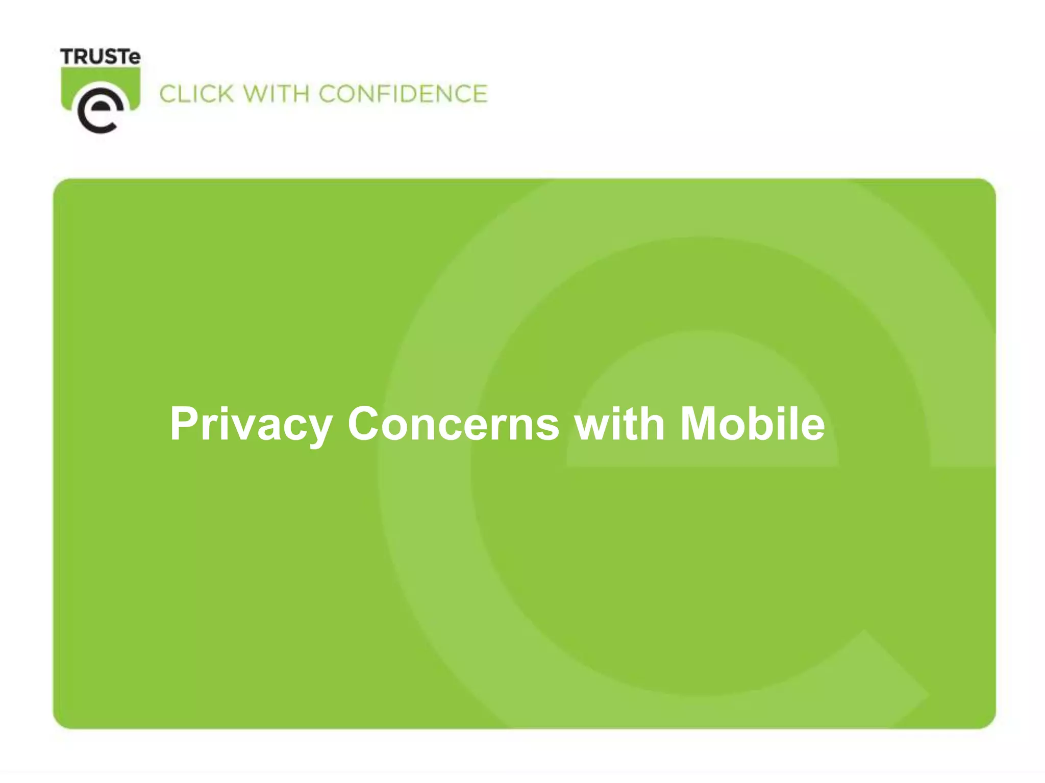 Privacy Concerns with Mobile
 