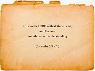 Trust in the LORD | PPT
