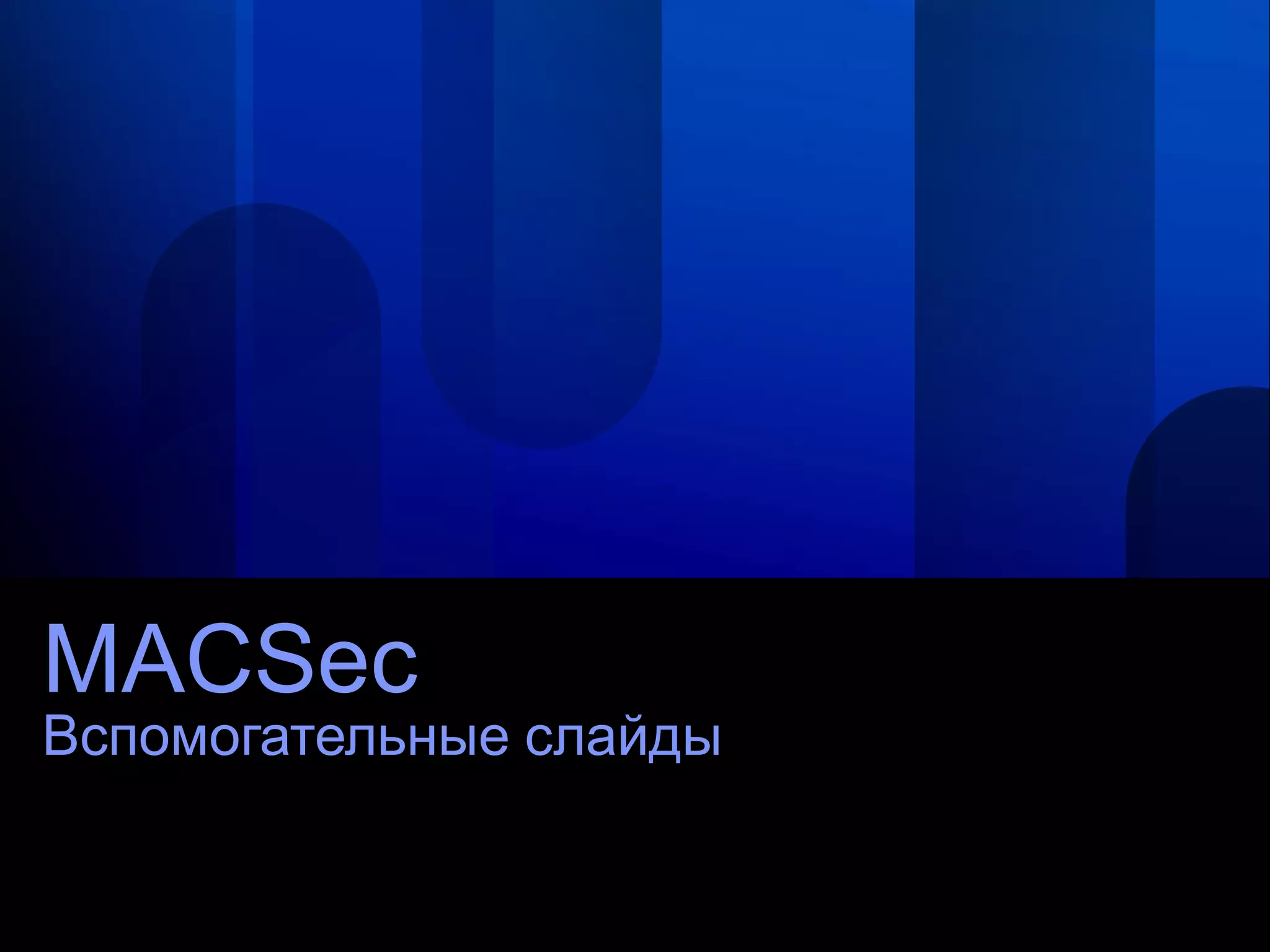 MACSec
Вспомогательные слайды
 