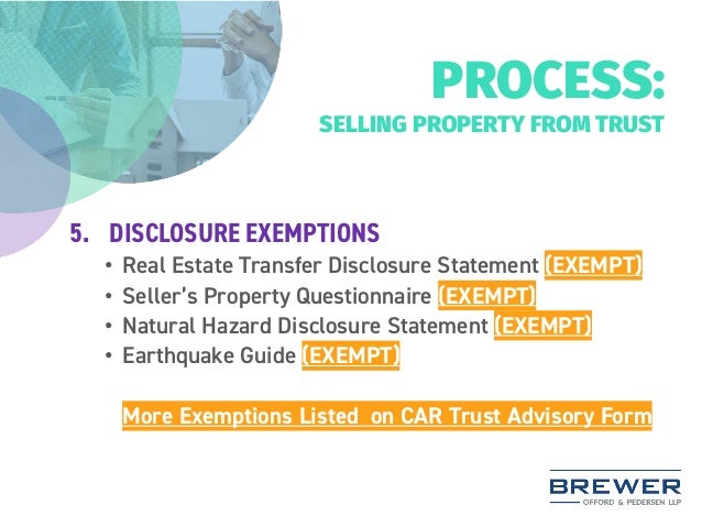 Selling Property From A Trust In California Real Estate Law Webinar